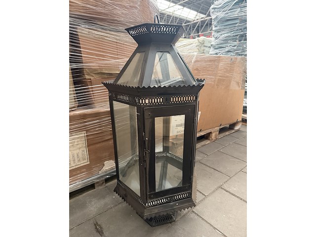 3x ijzeren tuinlantaarn hoogte 100 cm - afbeelding 5 van  5