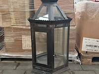 3x ijzeren tuinlantaarn hoogte 100 cm - afbeelding 1 van  5