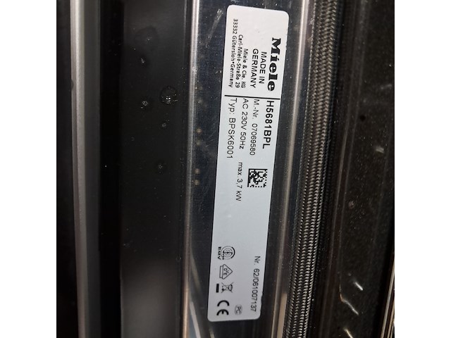 3x inbouw ovens, miele, mw6005, bpsk6001, bm60ri - afbeelding 4 van  19