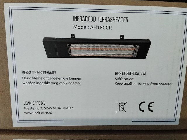 3x infrarood heaters, 1800 watt - afbeelding 1 van  3