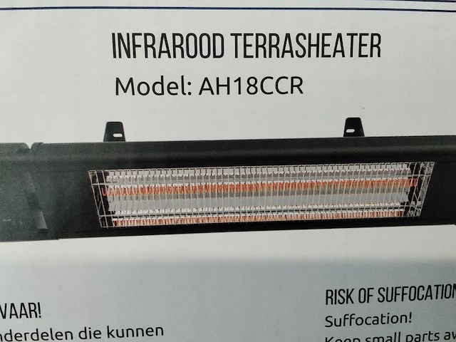 3x infrarood heaters, 1800 watt - afbeelding 3 van  3