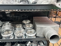 3x inhoud stellingvak w.o. ventilatiekanalen en hulpstukken w.o. zamballi - afbeelding 2 van  6