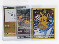 3x kaart, pokémon, o.a. pikachu promo e 208/s-p
