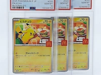 3x kaart, pokémon, pickachu mcdonalds promo 020/m-p, 2025