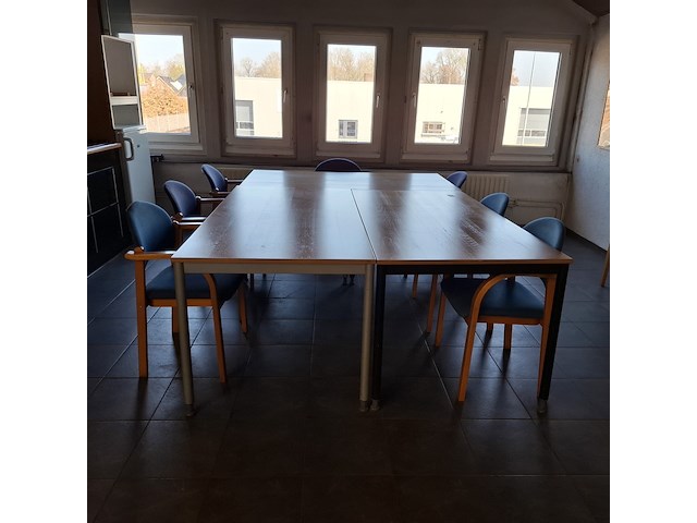 3x kantinetafel met 8x stoel - afbeelding 1 van  7