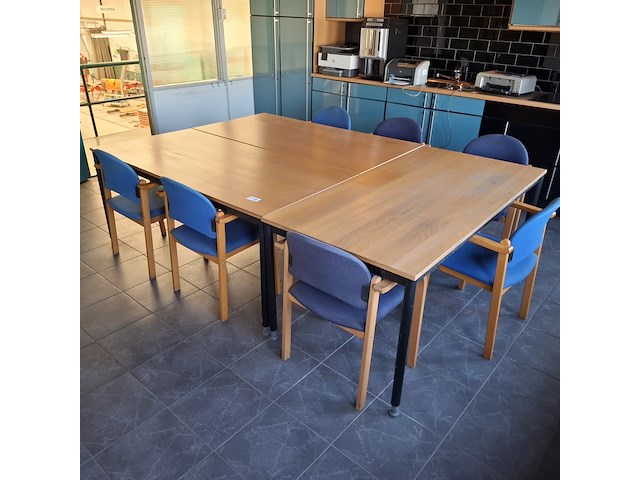 3x kantinetafel met 8x stoel - afbeelding 3 van  7