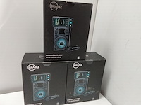 3x karaoke boombox + bluetooth + microfoon, brainz - afbeelding 2 van  3