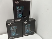 3x karaoke boombox + bluetooth + microfoon, brainz - afbeelding 2 van  3