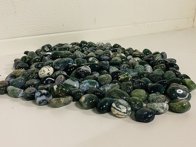 3x kilo agaat mos trommelstenen - afbeelding 1 van  4