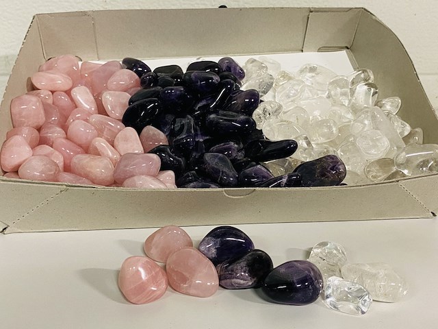 3x kilo gouden driehoek trommelstenen - afbeelding 1 van  5