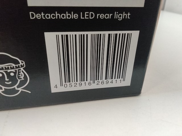 3x kinderfietshelm met achterlicht, crivit, antraciet - afbeelding 3 van  3