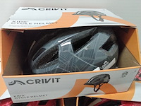 3x kinderfietshelm met achterlicht, crivit, rood/antraciet - afbeelding 4 van  4