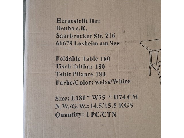 3x klaptafel, deuba - afbeelding 4 van  4