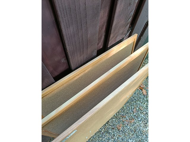 3x kleine prikborden van kurk met houten lijst - afbeelding 2 van  4