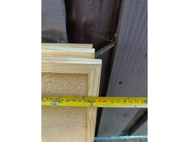 3x kleine prikborden van kurk met houten lijst - afbeelding 3 van  4