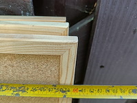 3x kleine prikborden van kurk met houten lijst - afbeelding 3 van  4