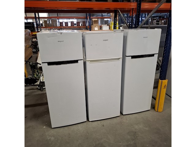 3x koelkast met vriesvak, exquisit, wit - afbeelding 1 van  18