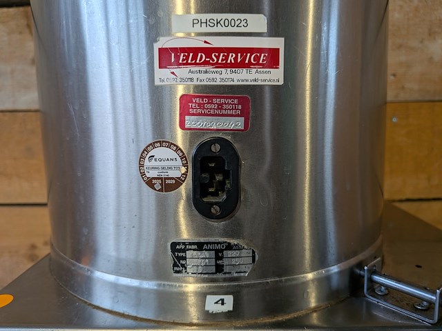 3x koffie- en/of drankencontainer op verrijdbare rvs-wagens, animo - afbeelding 9 van  17