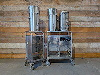 3x koffie- en/of drankencontainer op verrijdbare rvs-wagens, animo - afbeelding 1 van  17