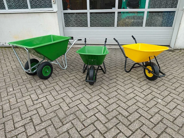 3x kruiwagens 90/90/160 liter - afbeelding 2 van  5