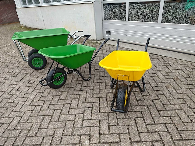 3x kruiwagens 90/90/160 liter - afbeelding 1 van  4