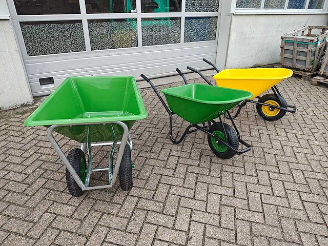 3x kruiwagens 90/90/160 liter - afbeelding 1 van  5