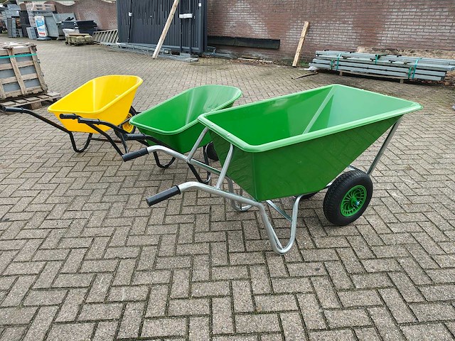 3x kruiwagens 90/90/160 liter - afbeelding 4 van  5