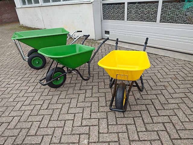 3x kruiwagens 90/90/160 liter - afbeelding 2 van  2