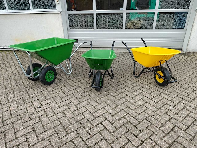 3x kruiwagens 90/90/160 liter - afbeelding 2 van  3