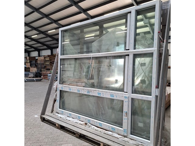 3x kunststof kozijn met glas antraciet - afbeelding 2 van  6