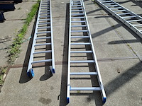 3x ladder, o.a. solide, incompleet 16 treden, zilver - afbeelding 3 van  8
