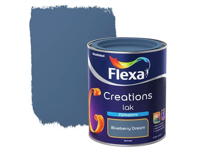 3x lak zijdeglans flexa, creations, blueberry dream, 750 ml - afbeelding 1 van  2