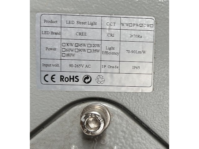 3x led high bay light, plat model, schijnwerper 160w - afbeelding 5 van  6
