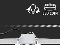 3x led-inbouwlamp ip44 rond 78 mm, paulmann, nova coin, wit mat - afbeelding 4 van  4