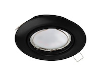 3x led inbouwspot eglo, peneto, zwart - afbeelding 1 van  2