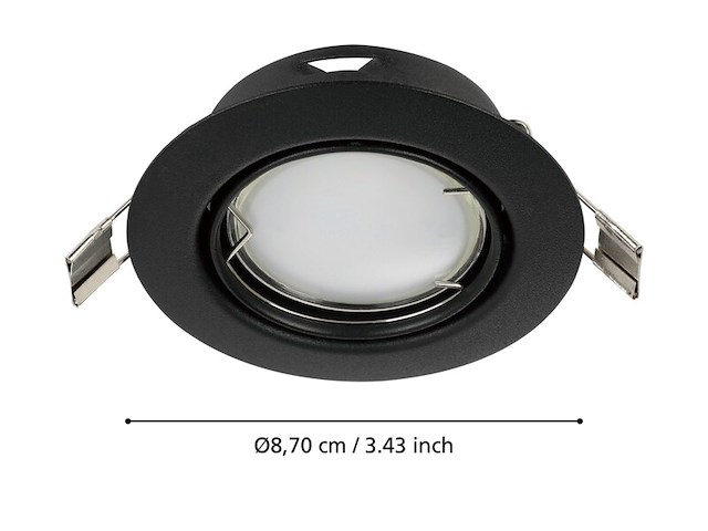 3x led inbouwspot eglo, peneto, zwart - afbeelding 2 van  2