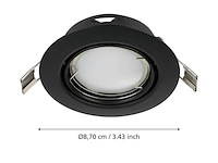 3x led inbouwspot eglo, peneto, zwart - afbeelding 2 van  2