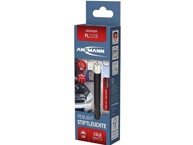 3x led penlamp ansmann, plc20b, zwart - afbeelding 1 van  3
