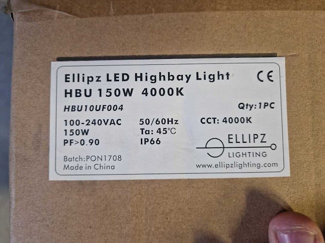 3x ledschijnwerper ellipz, hbu 150w - rond - afbeelding 2 van  3