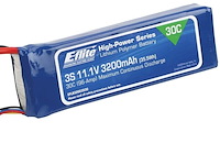 3x lipo 30c 3s 3200mah met ec3 stekker eflite - afbeelding 2 van  2