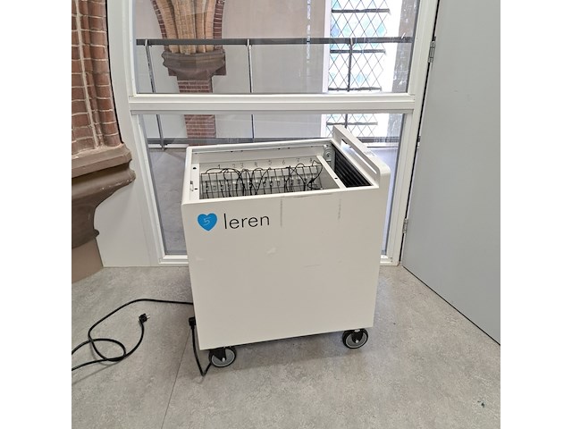 3x (locatie deventer) laptopkar, leren, drg32h1, wit - afbeelding 1 van  9