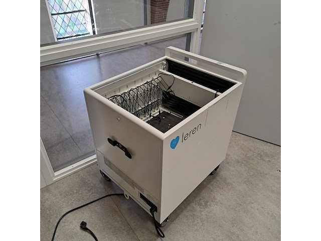 3x (locatie deventer) laptopkar, leren, drg32h1, wit - afbeelding 2 van  9