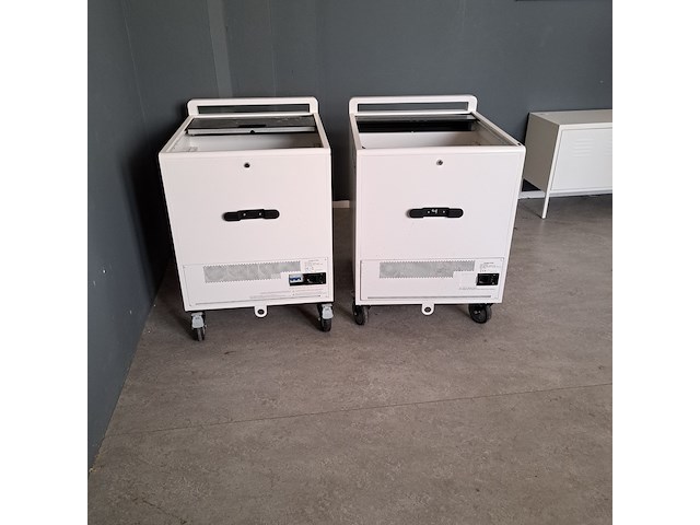 3x (locatie deventer) laptopkar, leren, drg32h1, wit - afbeelding 7 van  9