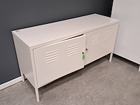 3x (locatie deventer) metalen dressoirkasten, ikea, wit - afbeelding 1 van  4