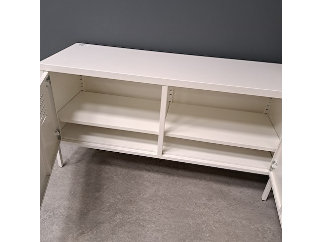 3x (locatie deventer) metalen dressoirkasten, ikea, wit - afbeelding 3 van  4