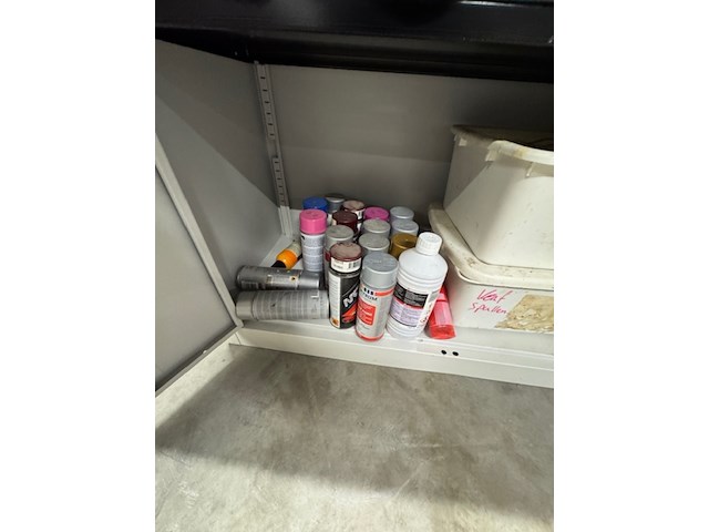 3x magazijnkast, bruin en grijs, met inhoud - afbeelding 3 van  5