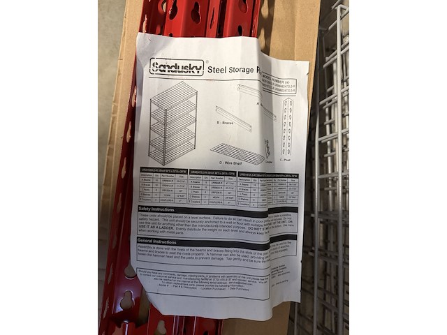 3x magazijnstelling 1000 kg sandusky - afbeelding 4 van  6