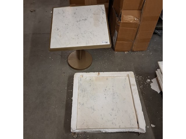 3x marmeren blad, vierkant - afbeelding 1 van  5