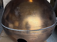 3x mega grote metalen kerstballen, paardekooper, red copper - afbeelding 2 van  11
