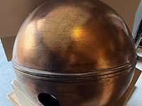 3x mega grote metalen kerstballen, paardekooper, red copper - afbeelding 4 van  11